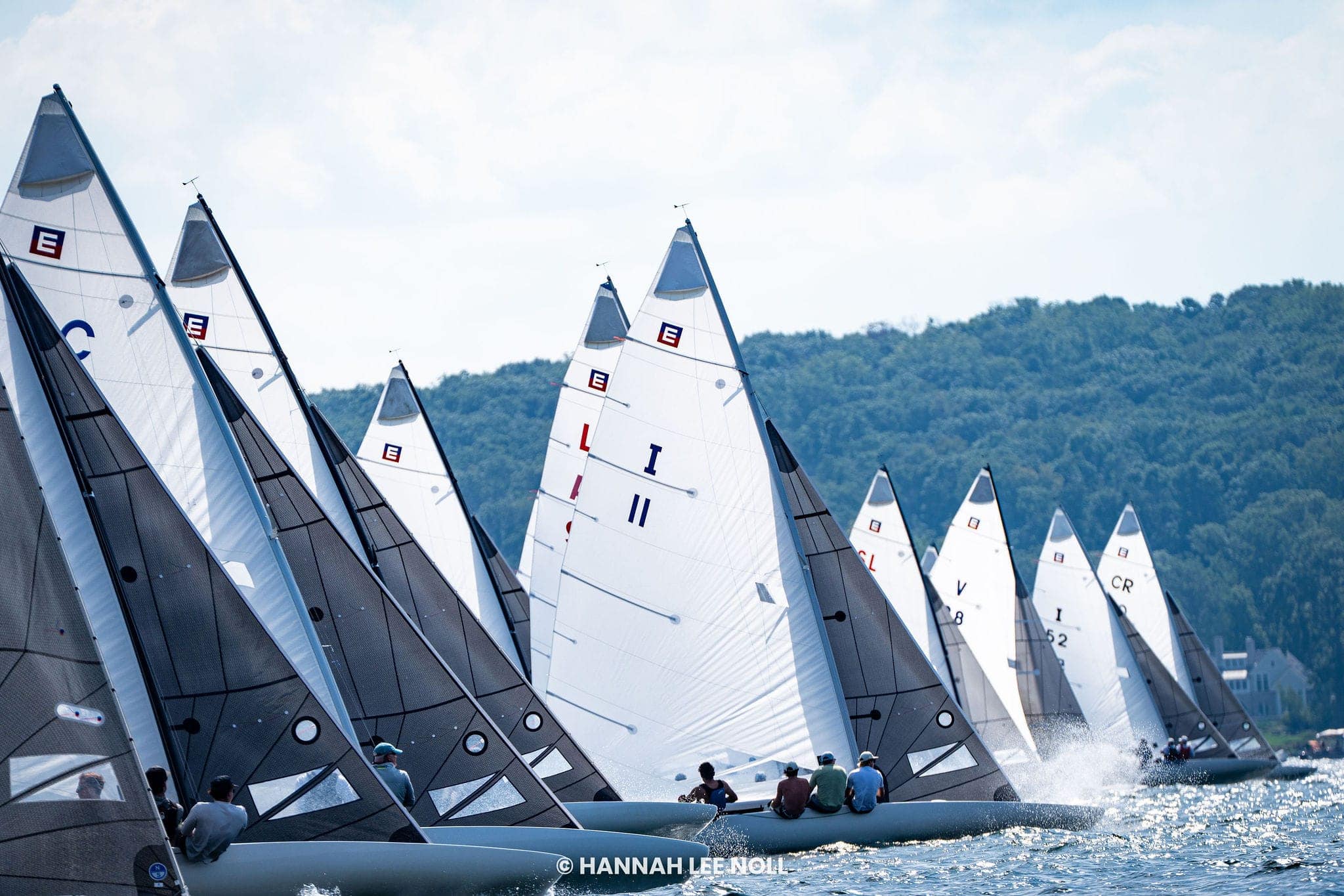 E Scows racing at the 2026 National Championship