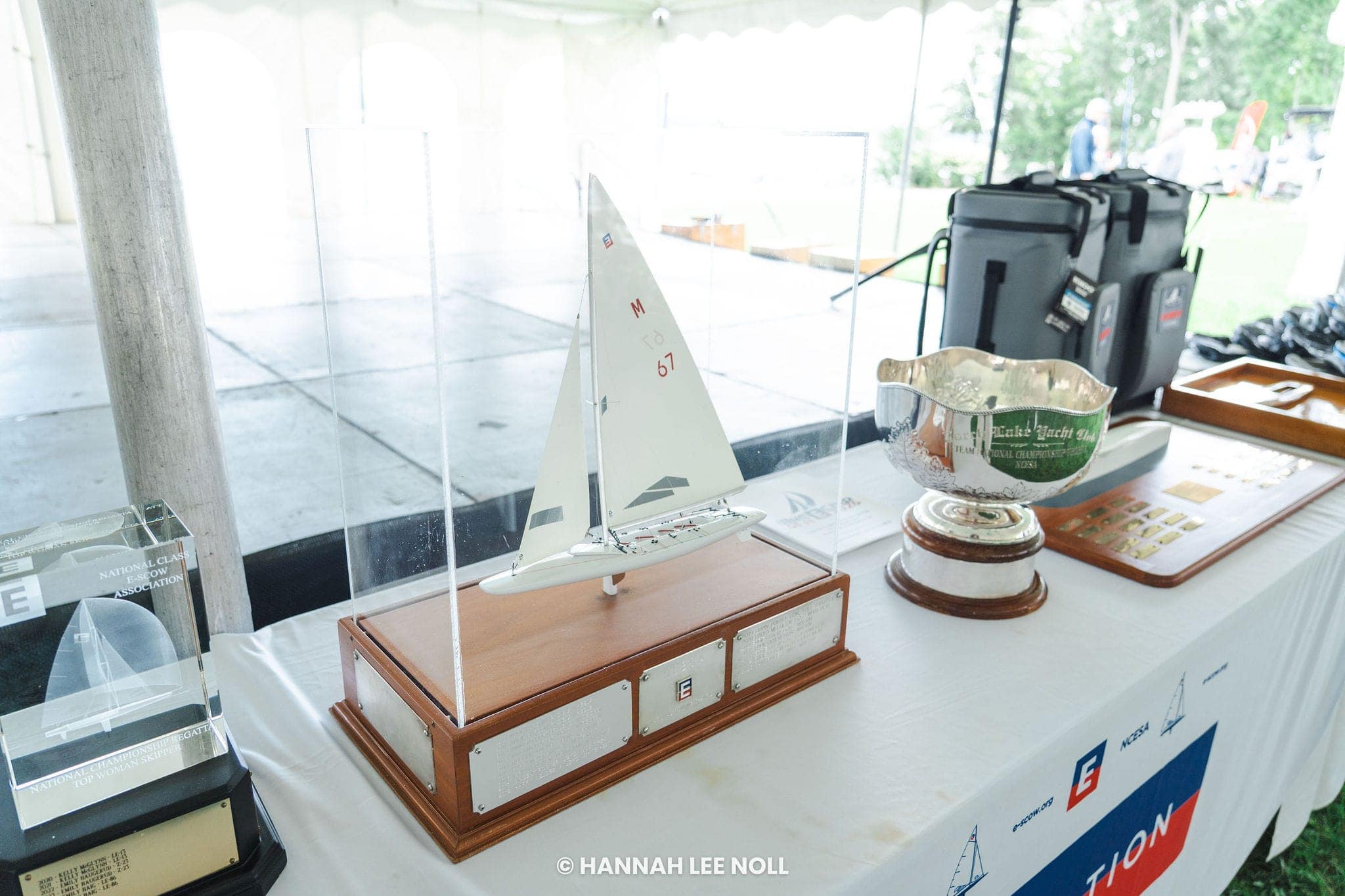 E Scow National Championship trophies and awards